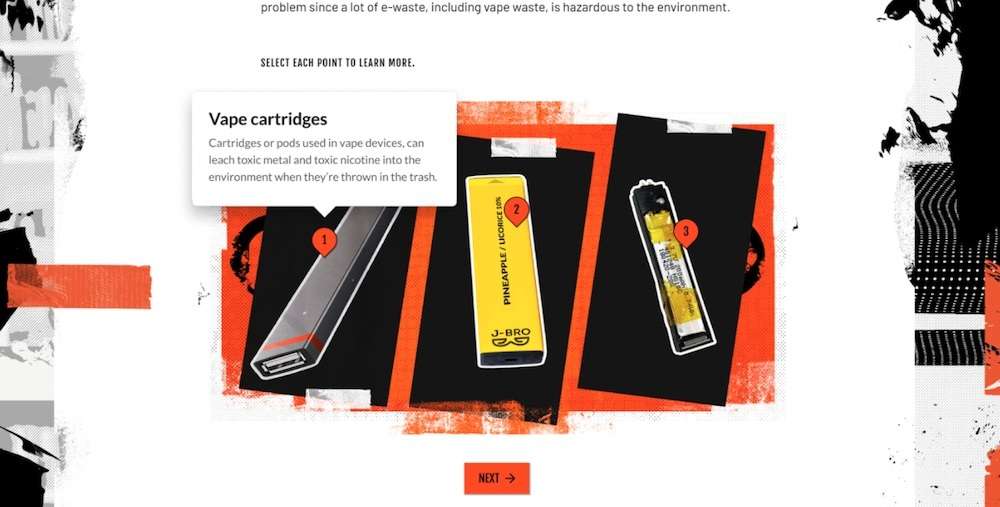 course screenshot of vape cartridges