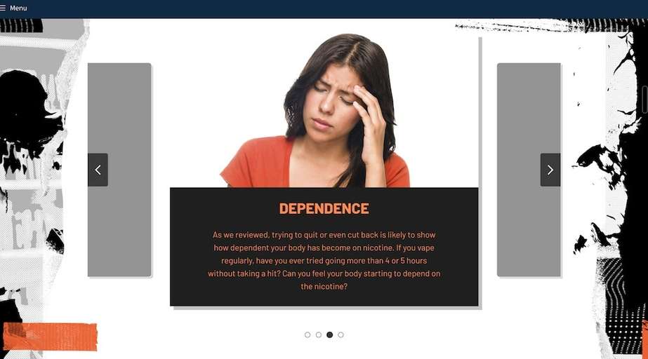 screenshot of dependence lesson