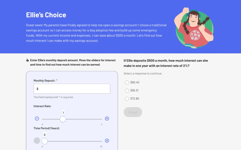 lesson on savings account