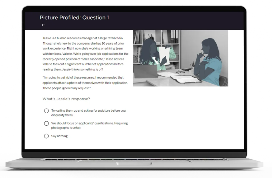 managing bias lesson mockup