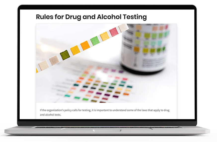 rules for drug and alcohol testing lesson