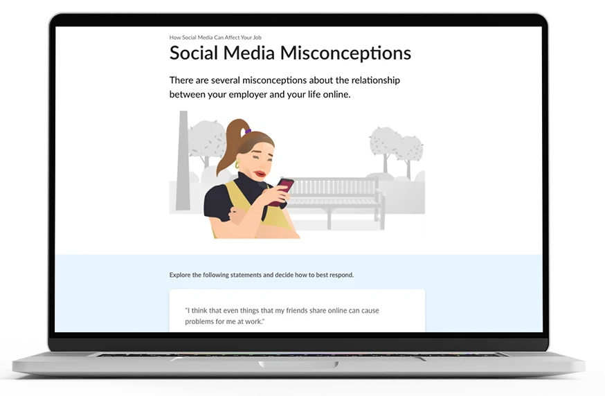 mockup of social media lesson plan